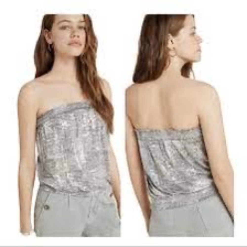 Anthropologie Maiah Shimmer Tube Top NWT S